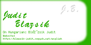 judit blazsik business card